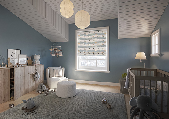 Brum Brum, Blues - Twist&Fit Roman Blind - Image 6